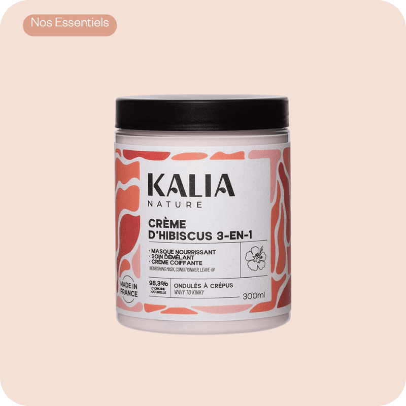 crème hibiscus kalia nature cheveux bouclés cheveux frisés cheveux crépus masque nourissant soin démêlant boutique dalinga pour enfant et adulte