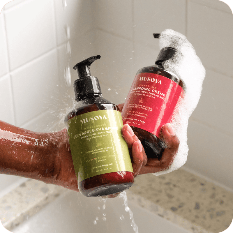 duo shampoing musoya cheveux bouclés cheveux frisés cheveux crépus dalinga